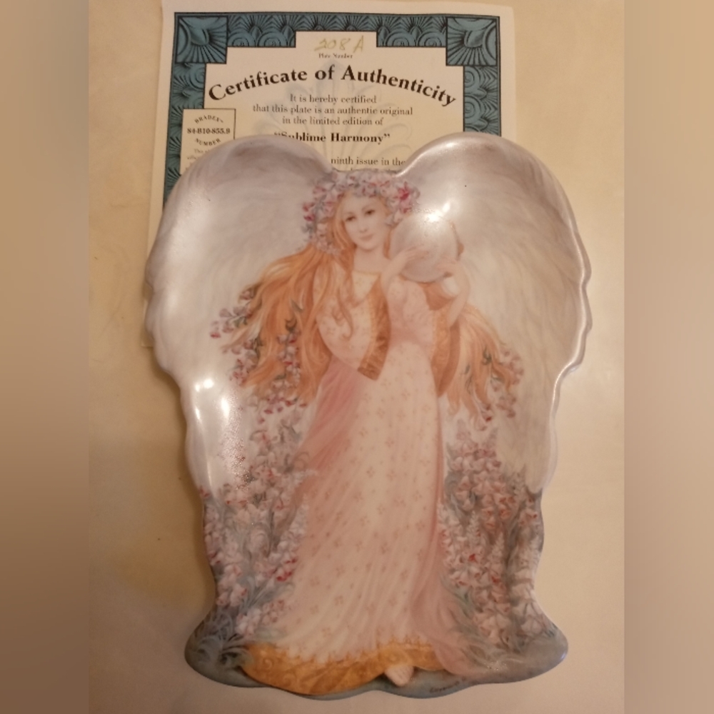 Vintage Bradford Exchange Limited Edition Angel Plate